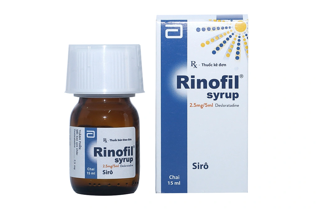 Siro Rinofil 2.5mg/5ml trị viêm mũi dị ứng, mày đay chai 15ml - 1