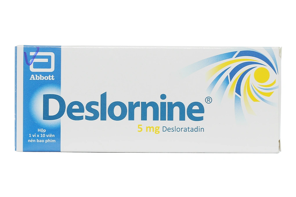 Deslornine 5mg làm giảm các triệu chứng của viêm mũi dị ứng, mày đay (1 vỉ x 10 viên) - 