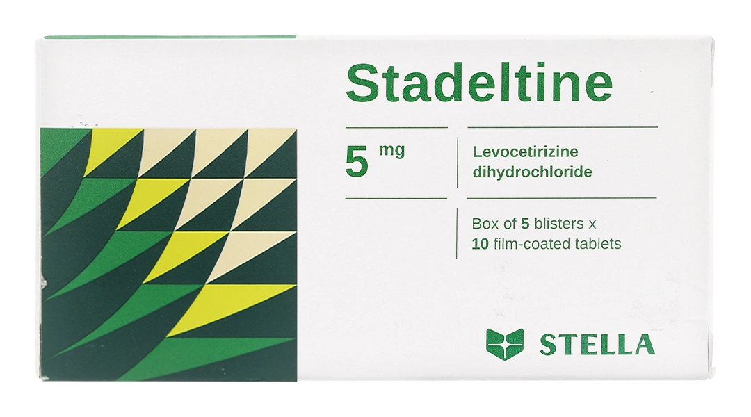 Stadeltine 5mg giảm các triệu chứng viêm mũi dị ứng, mề đay (5 vỉ x 10 viên) - 1