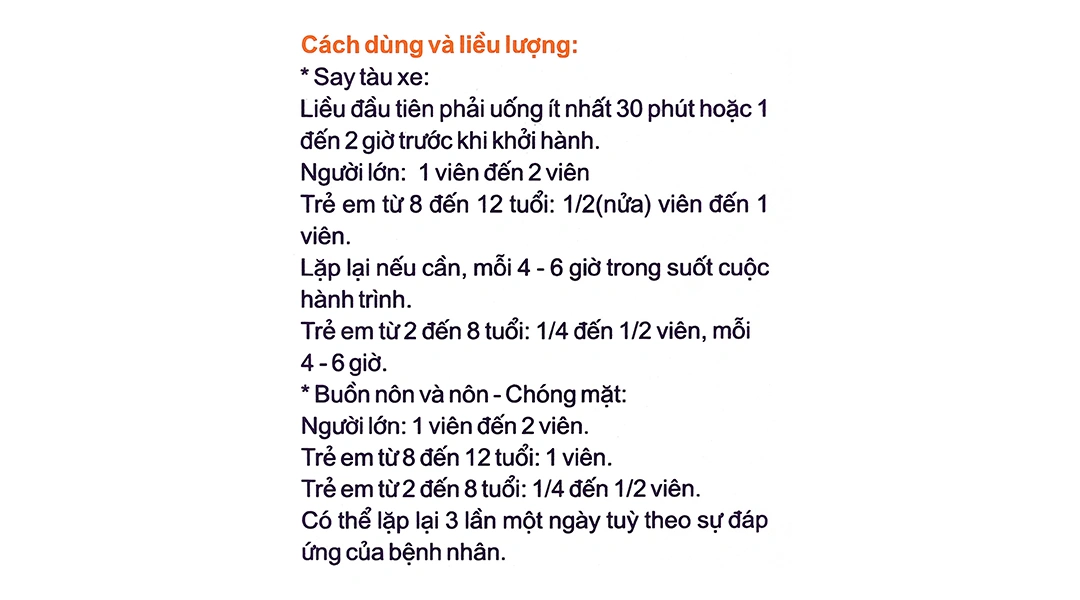 Vomina 50 trị chóng mặt, buồn nôn (25 vỉ x 4 viên) - 6