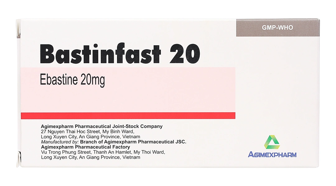 Bastinfast 20 trị triệu chứng viêm mũi dị ứng, ngứa da, mày đay (10 vỉ x 10 viên) - 1