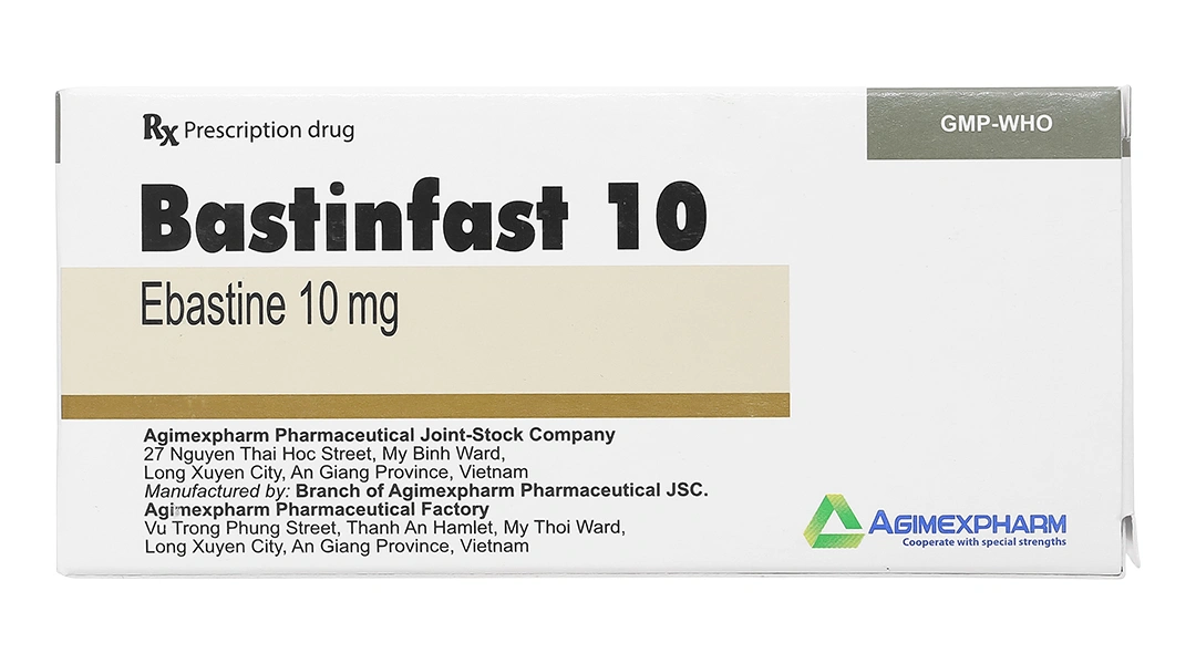 Bastinfast 10 trị triệu chứng viêm mũi dị ứng, ngứa, mày đay (10 vỉ x 10 viên) - 1
