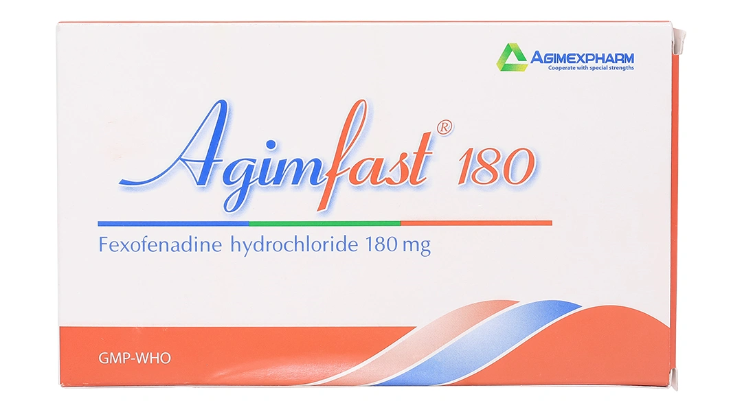 Agimfast 180 trị triệu chứng viêm mũi dị ứng, ngứa, nổi mày đay (2 vỉ x 10 viên) - 1