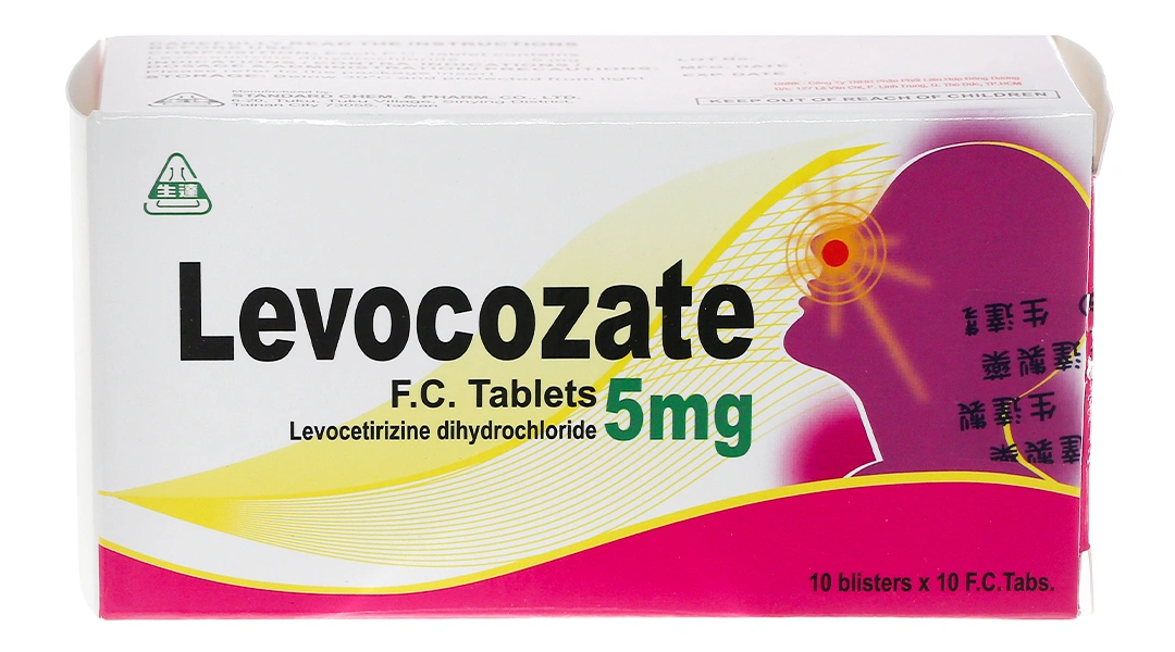 Levocozate 5mg trị viêm mũi dị ứng, mày đay (10 vỉ x 10 viên) - 1