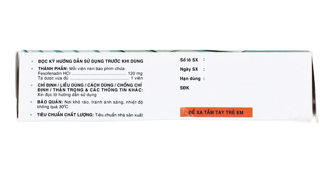 Xonatrix-120 giúp giảm các triệu chứng viêm mũi dị ứng theo mùa (3 vỉ x 10 viên) - 2