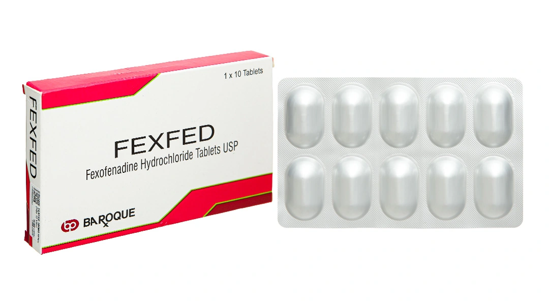 Fexfed 180mg giảm triệu chứng viêm mũi dị ứng theo mùa (1 vỉ x 10 viên) - 