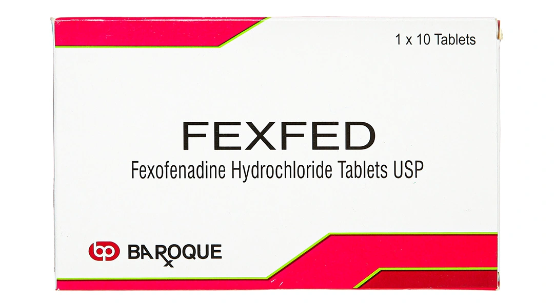 Fexfed 180mg giảm triệu chứng viêm mũi dị ứng theo mùa (1 vỉ x 10 viên) - 1