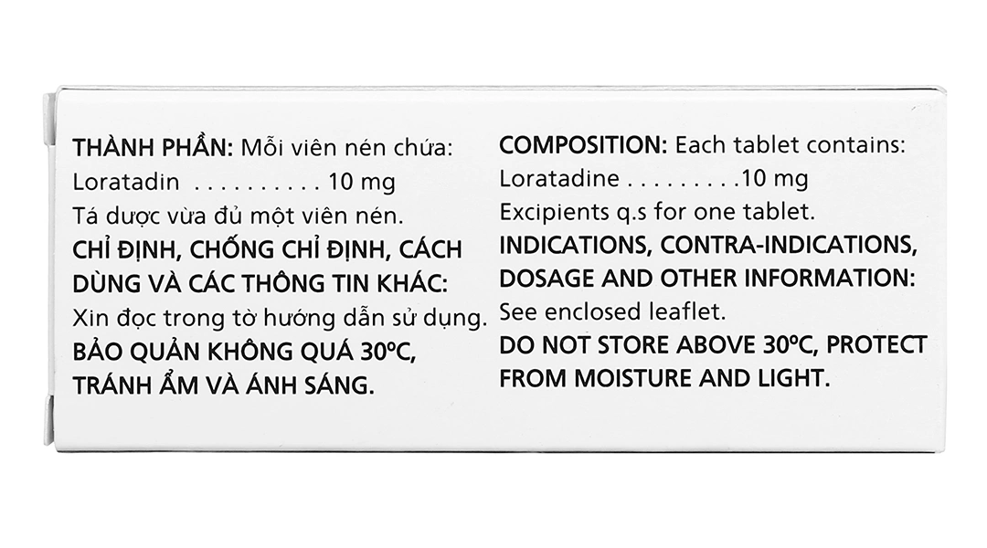 Loratadin 10mg Imexpharm trị viêm mũi dị ứng, mày đay (2 vỉ x 10 viên) - 2