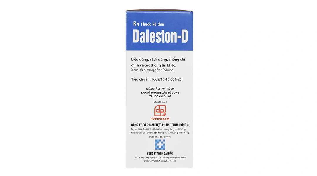 Siro Daleston-D chống dị ứng, trị viêm đường hô hấp trên chai 75ml - 1