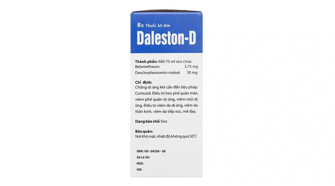Siro Daleston-D chống dị ứng, trị viêm đường hô hấp trên chai 75ml - 2