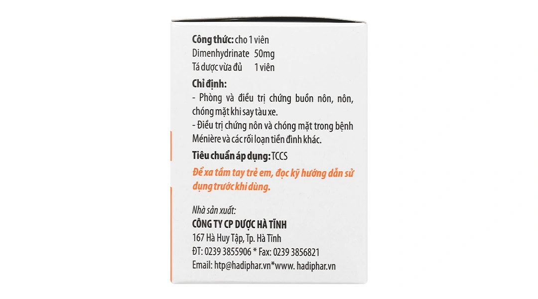 Momvina 50mg phòng và trị buồn nôn, say xe (25 vỉ x 4 viên) - 2
