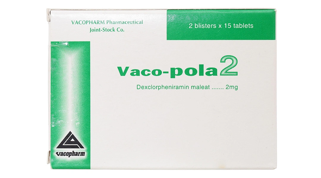 Vaco-pola 2 trị sổ mũi dị ứng, viêm mũi (2 vỉ x 15 viên) - 1
