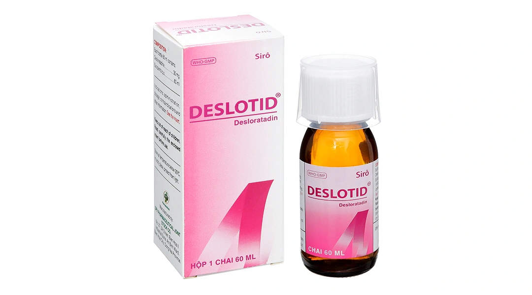 Siro Deslotid 0.5mg/ml trị dị ứng da, viêm mũi dị ứng chai 60ml - 