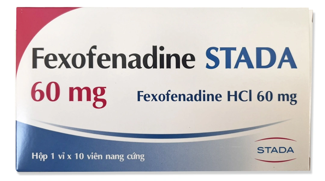 Fexofenadine Stada 60mg trị triệu chứng viêm mũi dị ứng, mày đay (1 vỉ x 10 viên) - 