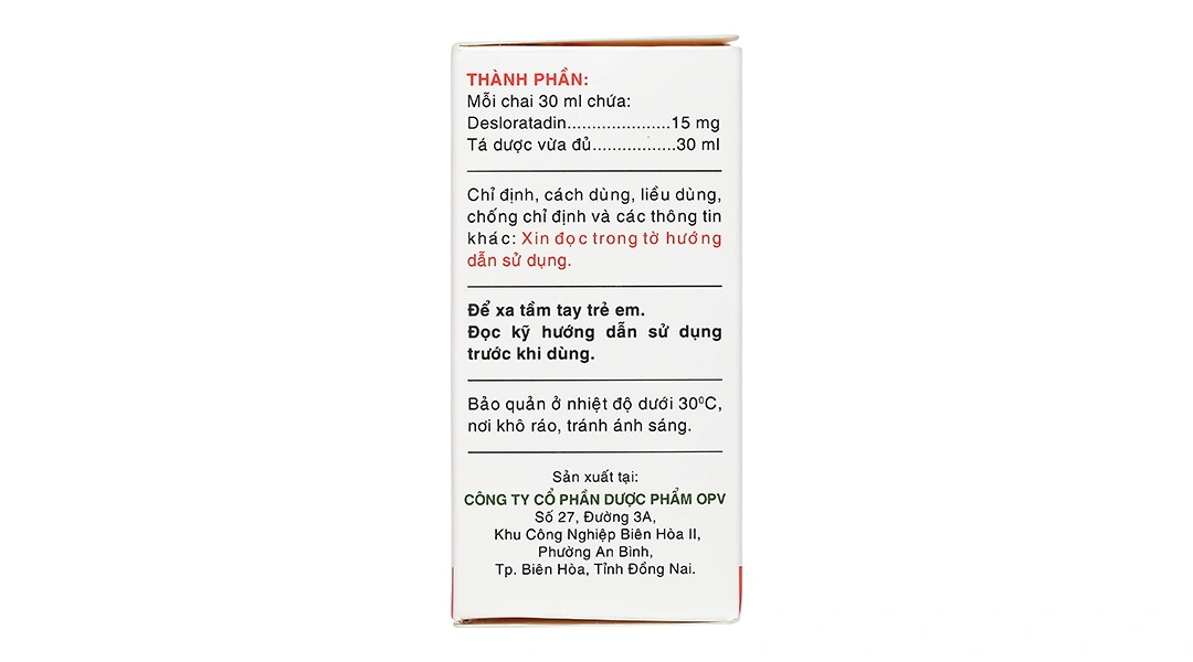 Sirô Delopedil trị sổ mũi, hắt hơi, phát ban, mày đay chai 30ml - 3