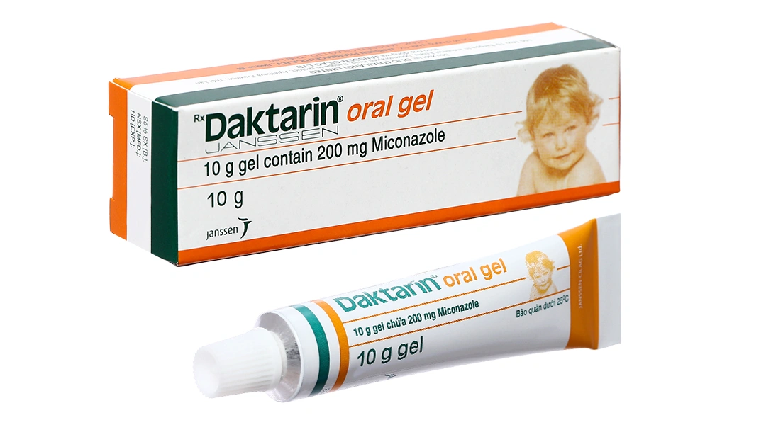 Daktarin Oral Gel trị nhiễm nấm khoang miệng hầu tuýp 10g - 