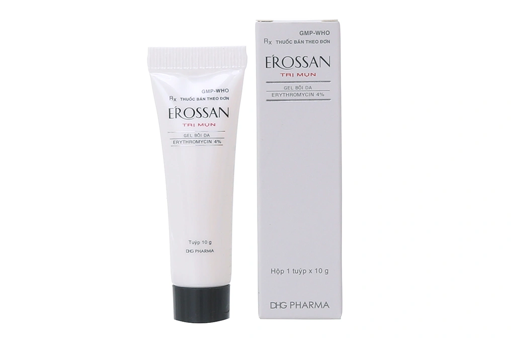 Gel bôi E'rossan trị mụn trứng cá tuýp 10g - 