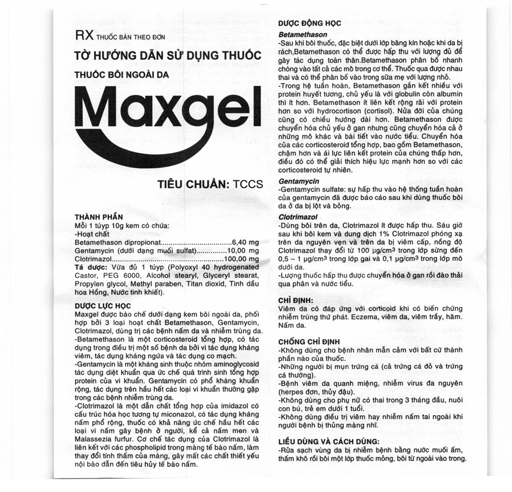Kem bôi Maxgel trị viêm da tuýp 10g - 5