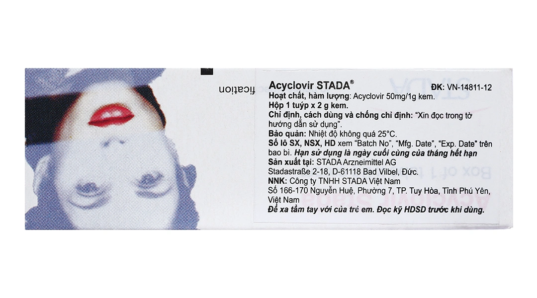 Kem bôi Acyclovir Stada trị nhiễm virus Herpes simplex da tuýp 2g - 1