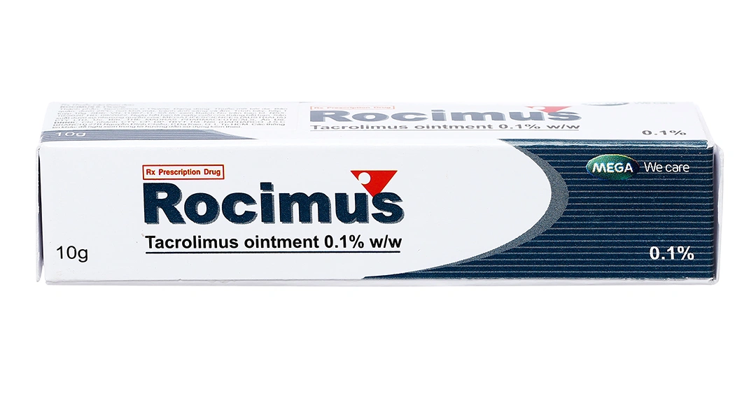 Thuốc mỡ bôi da Rocimus 0.1% trị chàm thể tạng tuýp 10g - 1