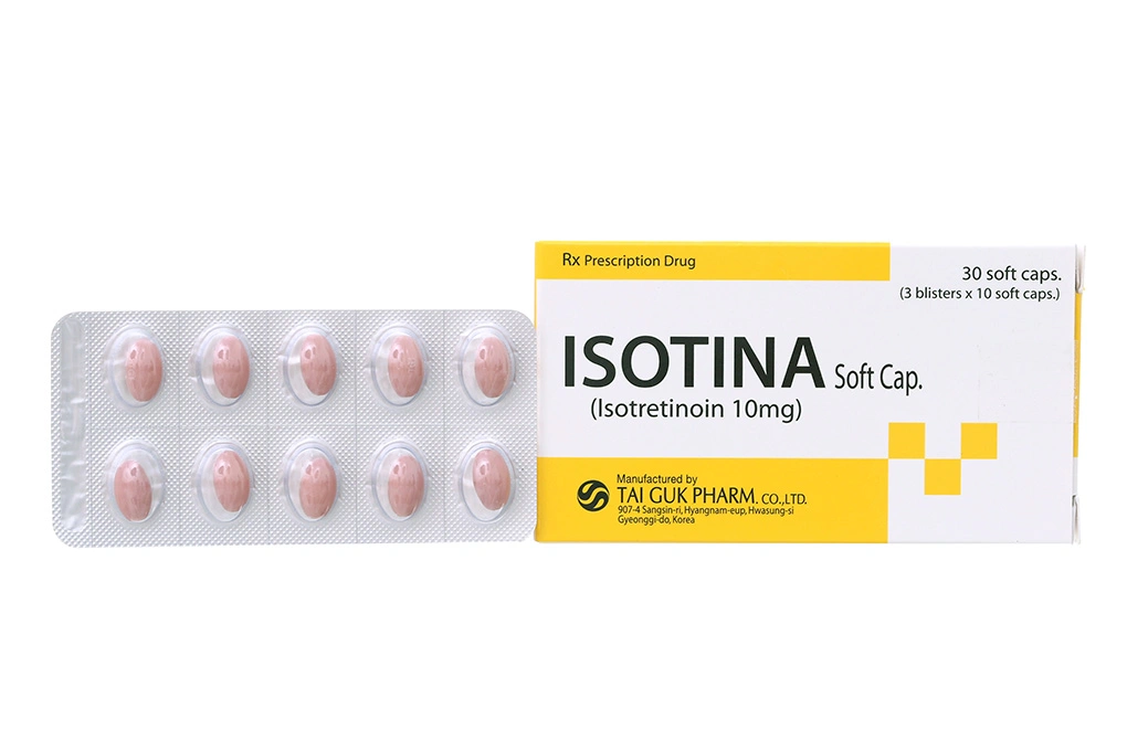 Isotina Soft Cap 10mg trị mụn trứng cá (3 vỉ x 10 viên) - 