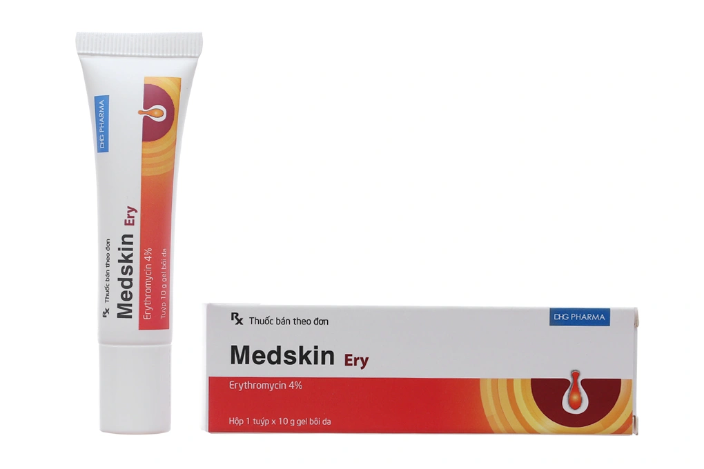 Gel bôi Medskin Ery 4% trị mụn trứng cá tuýp 10g - 1