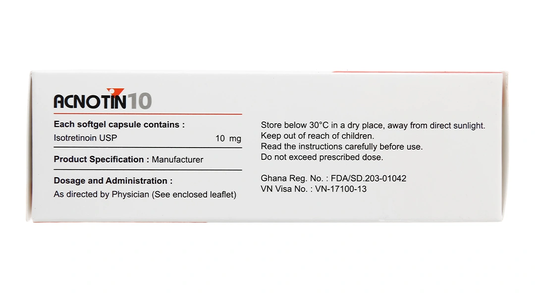 Acnotin 10 điều trị mụn trứng cá nặng (3 vỉ x 10 viên) - 3
