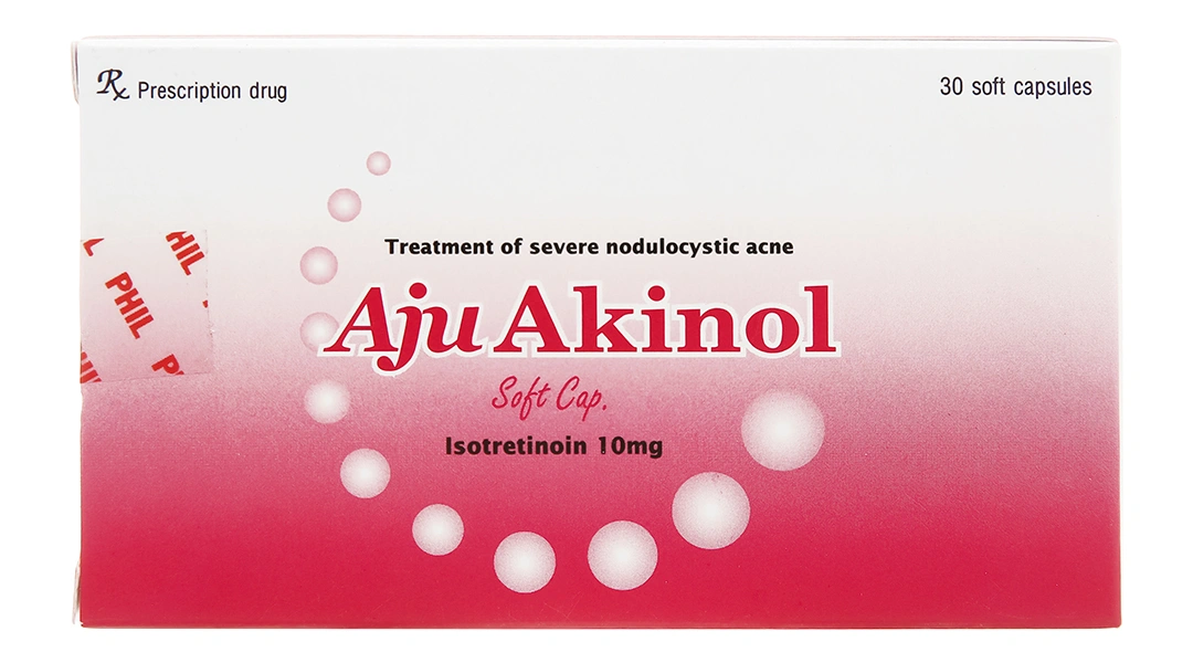 Aju Akinol 10mg điều trị mụn trứng cá (3 vỉ x 10 viên) - 1