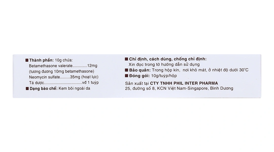 Kem bôi Betaderm-neomycin điều trị viêm da do dị ứng, do nhiễm trùng tuýp 10g - 3