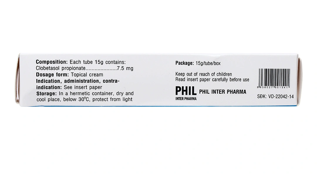 Kem bôi Philclobate trị viêm da tuýp 15g - 3