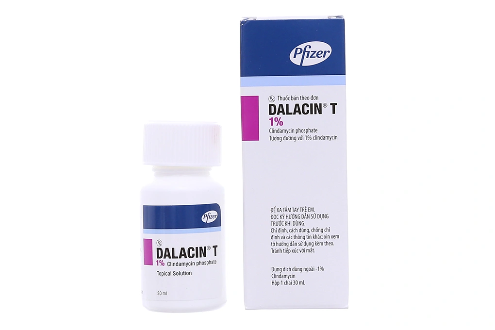 Dung dịch bôi Dalacin T 1% trị mụn trứng cá chai 30ml - 