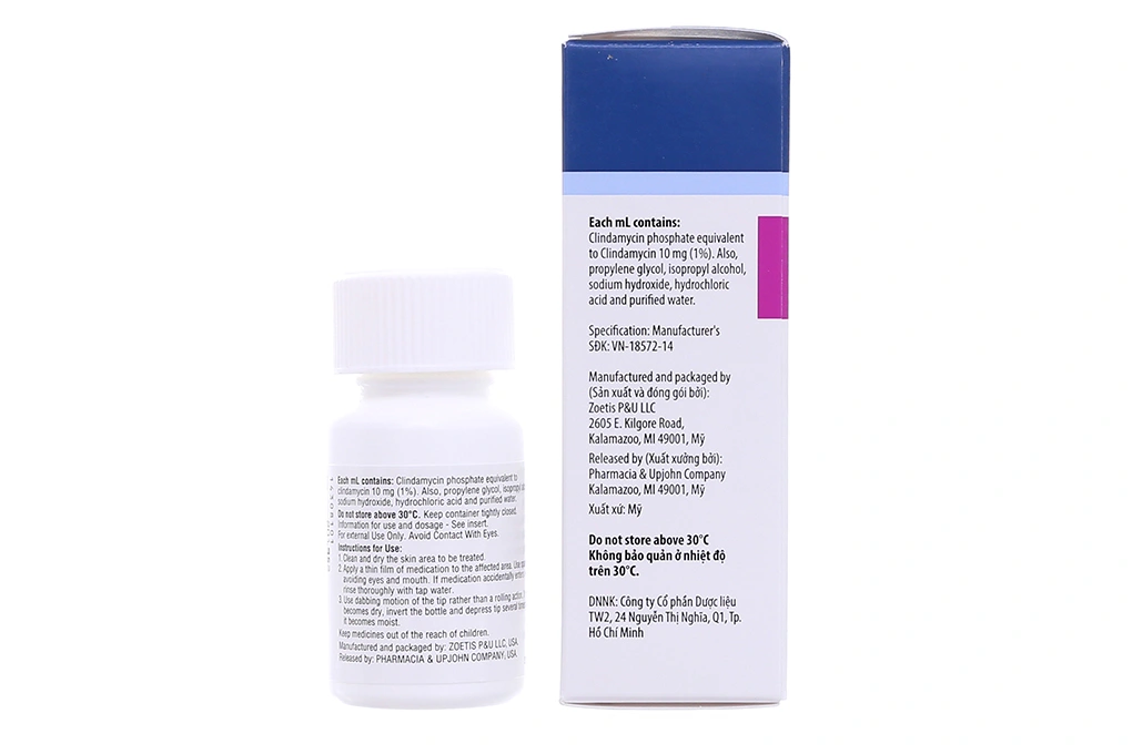 Dung dịch bôi Dalacin T 1% trị mụn trứng cá chai 30ml - 1