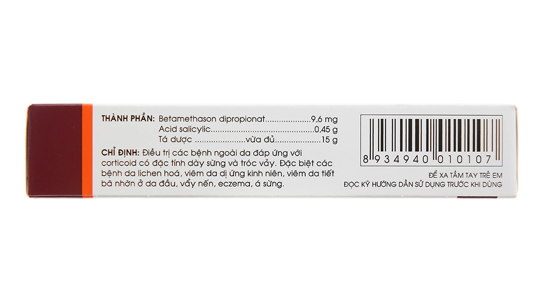 Thuốc mỡ Dibetalic trị bệnh ngoài da đáp ứng với Corticoid tuýp 15g - 2