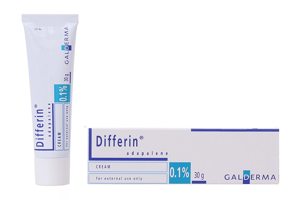 Kem bôi Differin 0.1% trị mụn trứng cá tuýp 30g - 
