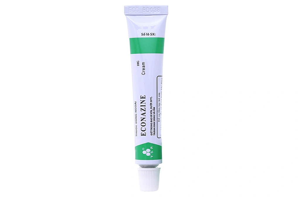 Kem bôi Econazine Cream trị nấm da tuýp 10g - 3