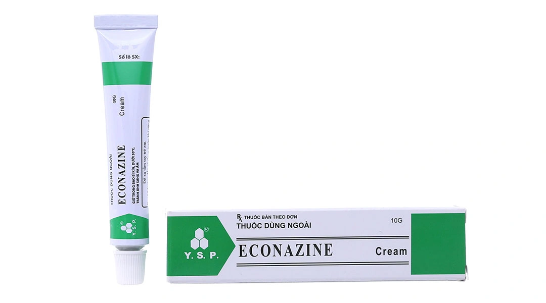 Kem bôi Econazine Cream trị nấm da tuýp 10g - 