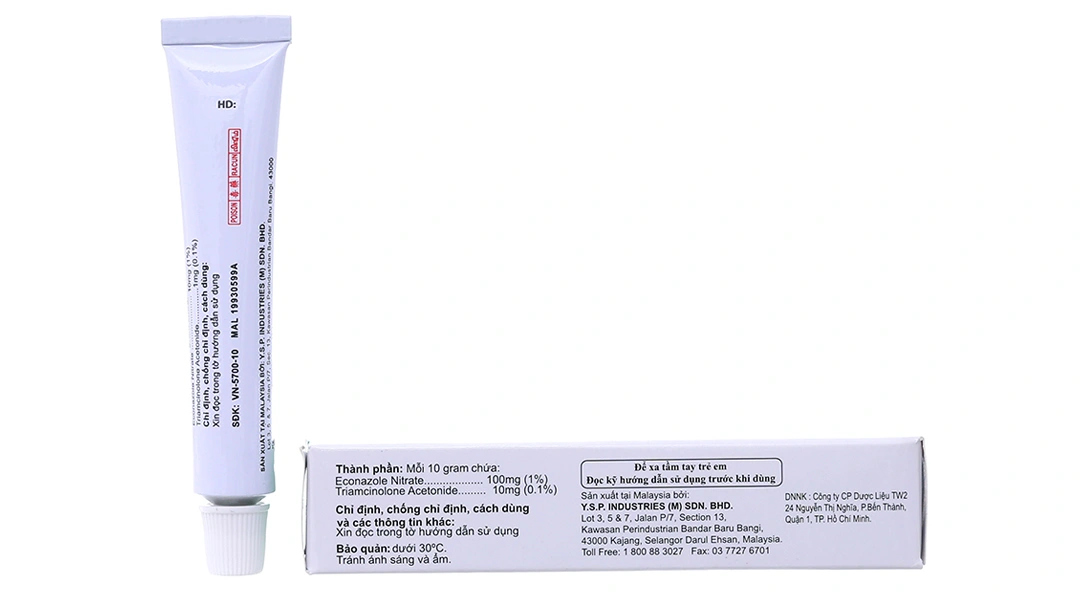 Kem bôi Econazine Cream trị nấm da tuýp 10g - 1
