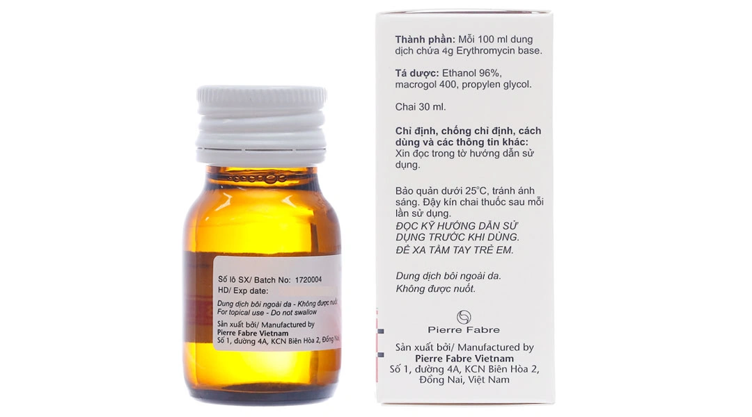 Dung dịch bôi Eryfluid 4% trị mụn trứng cá chai 30ml - 1