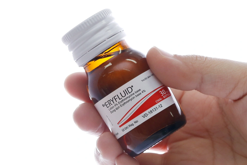 Dung dịch bôi Eryfluid 4% trị mụn trứng cá chai 30ml - 2