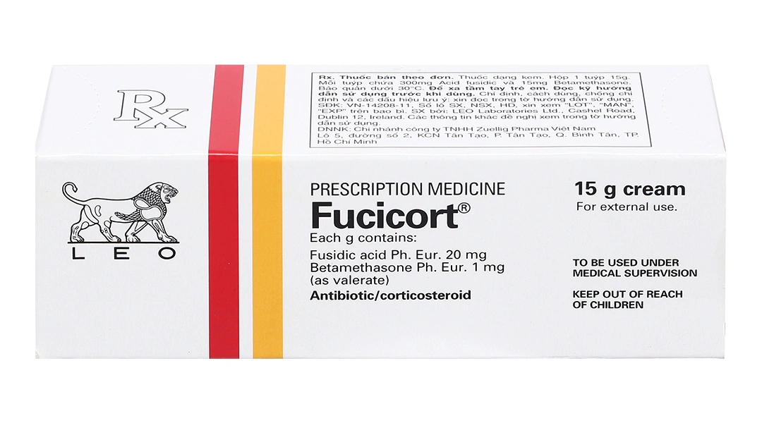 Kem bôi Fucicort trị viêm da tuýp 15g - 1
