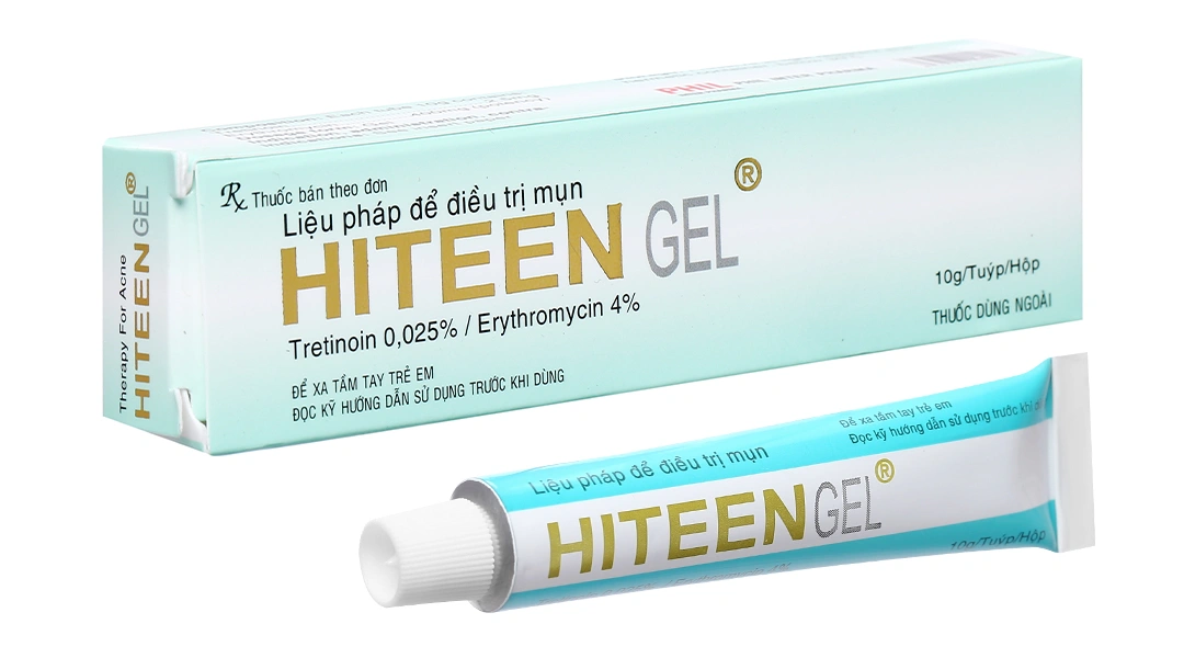 Hiteen Gel trị mụn trứng cá tuýp 10g - 