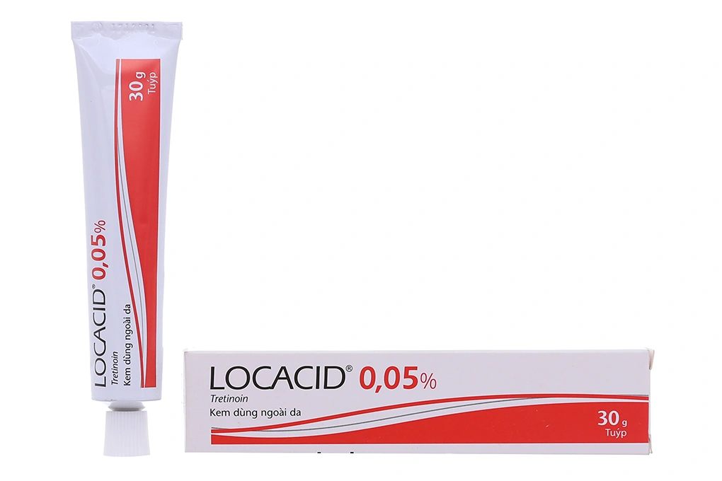 Kem bôi Locacid 0.05% trị mụn trứng cá tuýp 30g - 