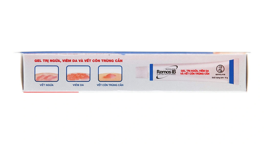 Gel Remos IB trị ngứa, vết côn trùng cắn, chàm, viêm da tuýp 10g - 4