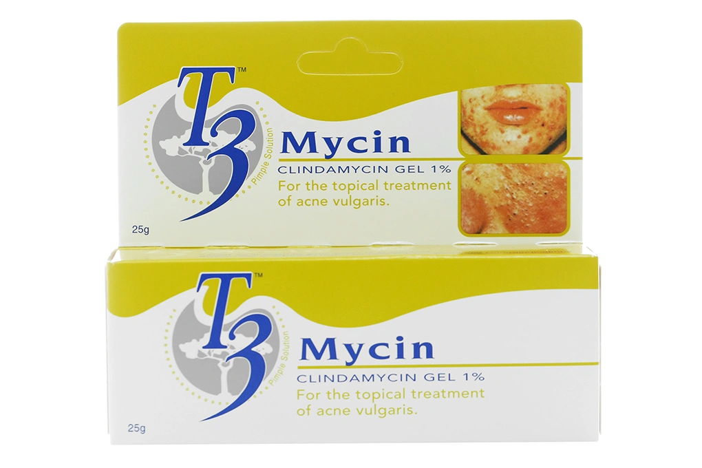 Gel bôi T3 Mycin 1% trị mụn trứng cá tuýp 25g - 1