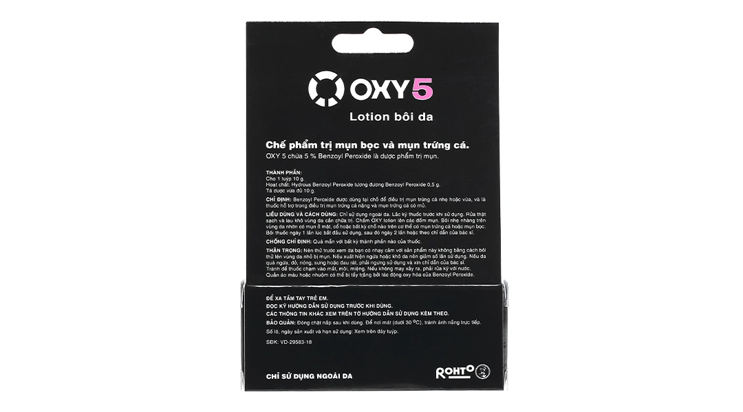Kem bôi Oxy 5 hỗ trợ điều trị mụn bọc, mụn trứng cá tuýp 10g - 2