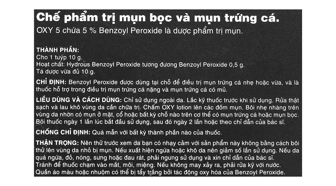 Kem bôi Oxy 5 hỗ trợ điều trị mụn bọc, mụn trứng cá tuýp 10g - 5