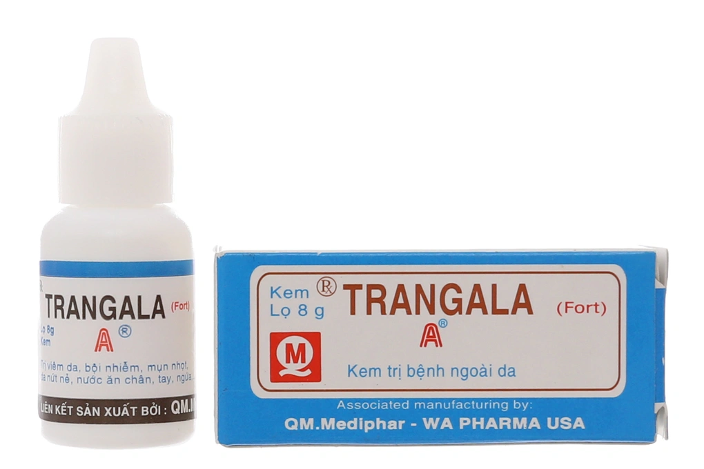 Kem bôi Trangala A Fort trị viêm da, ghẻ lở lọ 8g - 
