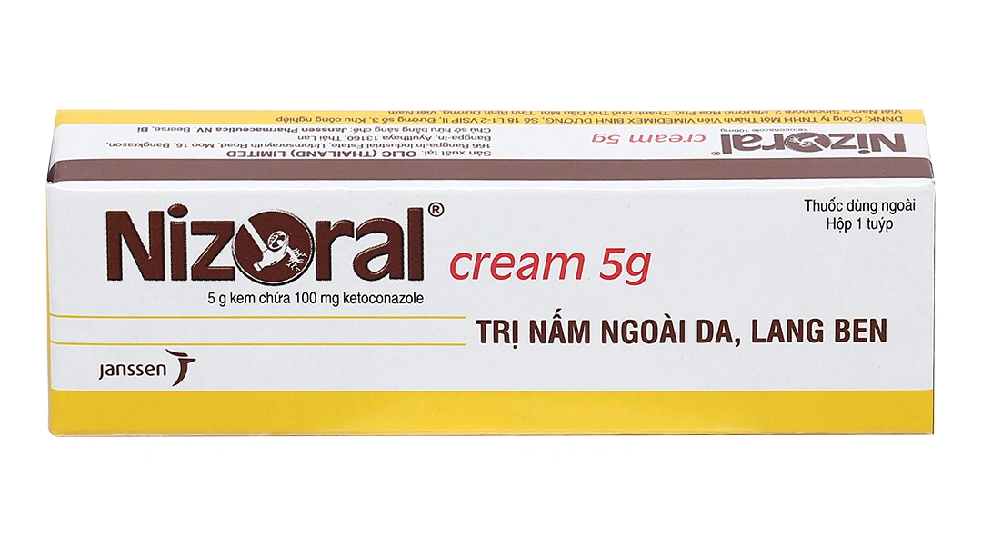Kem bôi Nizoral Cream trị nhiễm nấm ngoài da, viêm da tiết bã tuýp 5g - 1