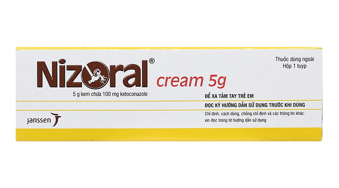 Kem bôi Nizoral Cream trị nhiễm nấm ngoài da, viêm da tiết bã tuýp 5g - 2