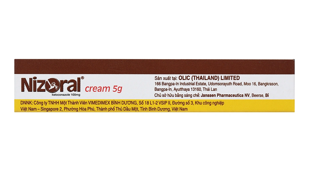 Kem bôi Nizoral Cream trị nhiễm nấm ngoài da, viêm da tiết bã tuýp 5g - 3